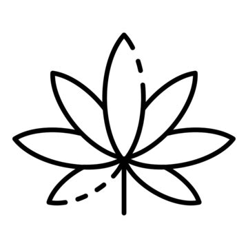 Cannabis Leaf Icon Outline Style, Leaf Drawing, Can Drawing, Outline ...