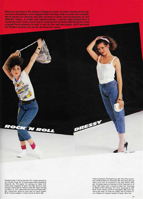 February 1983. ‘The Latest Jeans - 1 Pair, 5 Ways’ - Just Seventeen