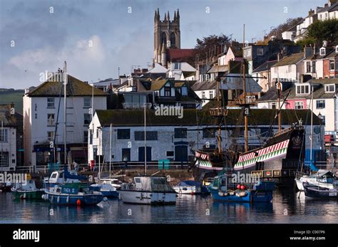 Morning at Brixham harbour Stock Photo - Alamy