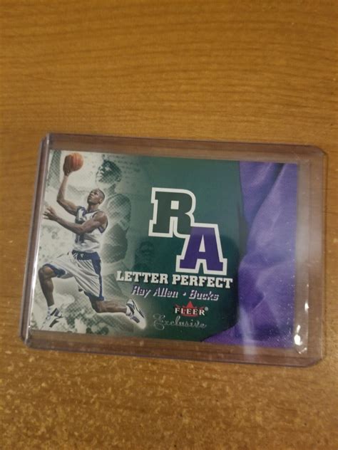 Fleer Exclusive Basketball Letter Perfect Ray Allen