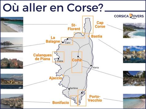 Cartes Touristiques De La Corse Plages Villages