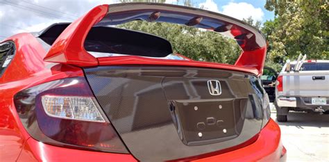 Honda Civic Printed Gloss Carbon Fiber Vinyl Wrap Star Car Wraps