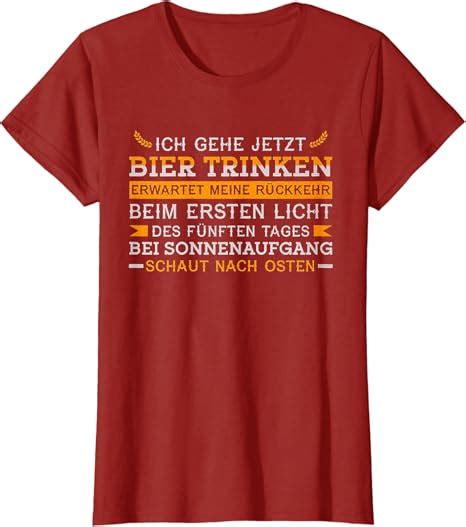 Straße Schleim Basic t shirt ich gehe jetzt bier trinken Umgeben Von