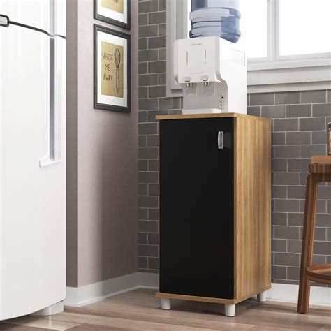 Mueble Multiuso Bid N De Agua Color Caf Con Puerta Negra Casa Y Novedad