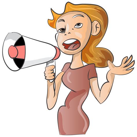 Woman with Megaphone 4821072 Vector Art at Vecteezy