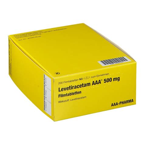 Levetiracetam AAA 500Mg 200 St Mit Dem E Rezept Kaufen Shop Apotheke