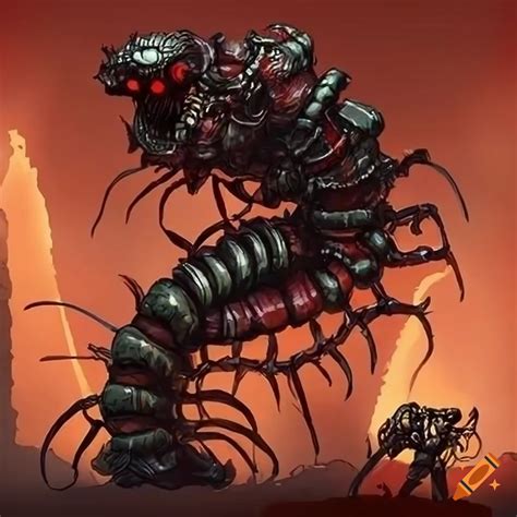 Intimidating Giant Robot Centipede For Epic Sci Fi Battle In Desert Bay