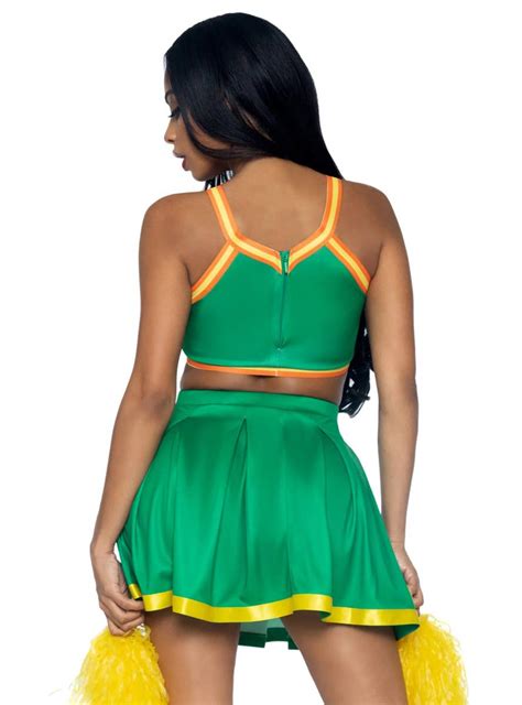 Womens Green Bring It On Cheerleader Costume