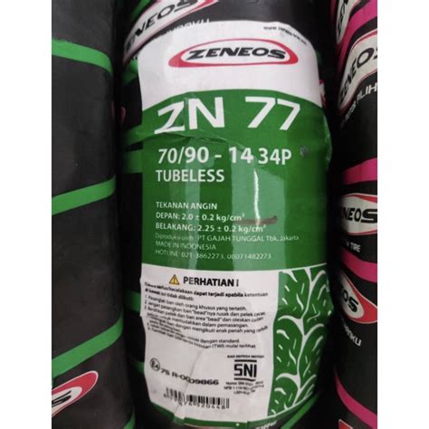 Jual Ban Motor Zeneos Zn Tubeless Matic Shopee Indonesia