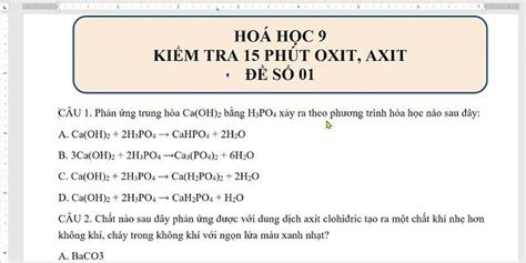 Cho các oxide sau CaO Fe2O3 k2o SO3 những oxide tác dụng với nước tạo