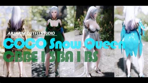 SKYRIM OUTFIT I COCO Snow Queen Full CBBE 3BA BHUNP YouTube