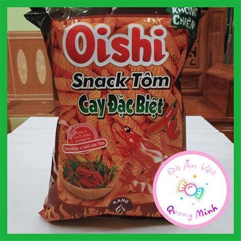 Bim bim Oishi Snack tôm cay đặc biệt gói siêu to khổng lồ 68g giòn cay