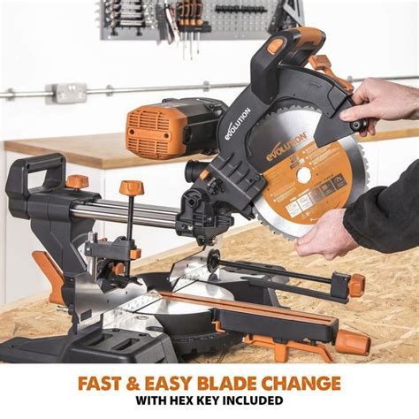 Evolution 052 0002 255mm Single Bevel Sliding Mitre Saw 40 Off