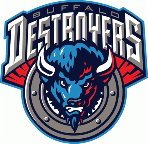 Buffalo Destroyers Primary Logo History | Sports logo design, Sports ...