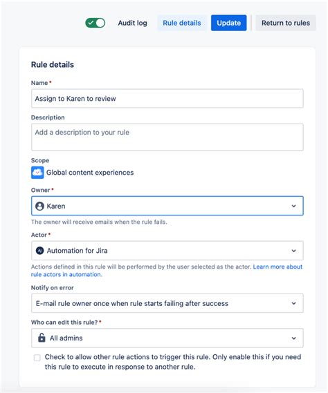 What Are Rule Details In Atlassian Automation Cloud Automation Cloud