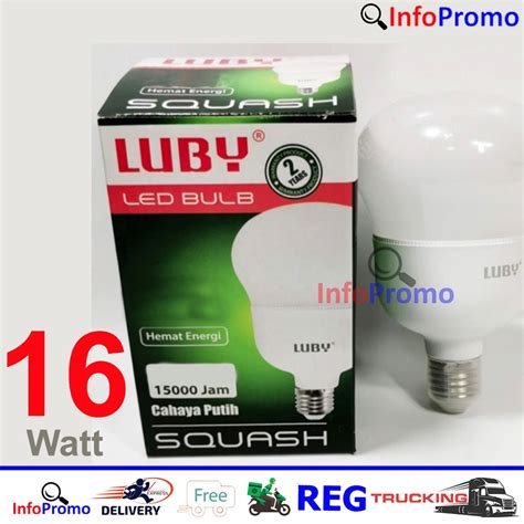 Jual Bohlam Lampu Watt Garansi Tahun Luby Squash Cahaya Putih Sni