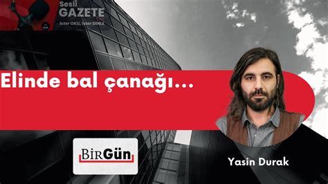 Yasin Durak Elinde bal çanağıSesli Köşe Sesli Köşe Yazısı Sesli Makale