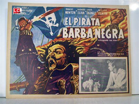 EL PIRATA BARBA NEGRA MOVIE POSTER BLACKBEARD THE PIRATE MOVIE POSTER