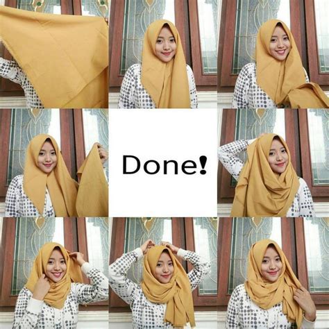 Tutorial Jilbab Pashmina Satin Satu Trik