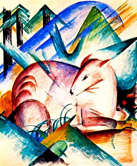 Franz Marc Red Deer Painting By Vladimir Lomaev