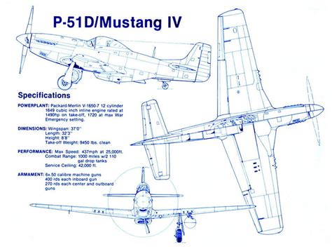 P-51d Mustang Blueprints Big Codes | rbk.bm