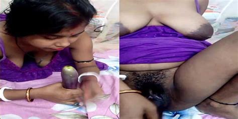 Dehati Bengali Wife Dildoing Pussy With Brinjal