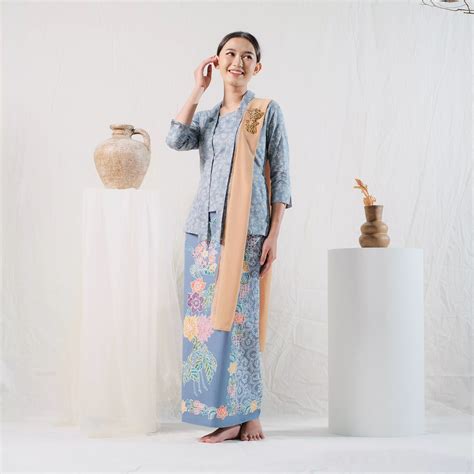 Jual Khalisa Batik Kebaya Kutu Baru Modern Katun Jepang Gendhis Grey