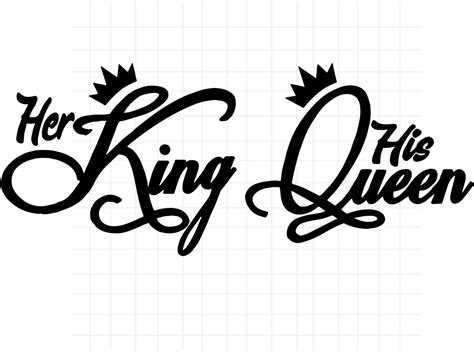 His Queen Her King Svg King And Queen Svg Couple Shirt Design Svg Valentines Day Clipart Her