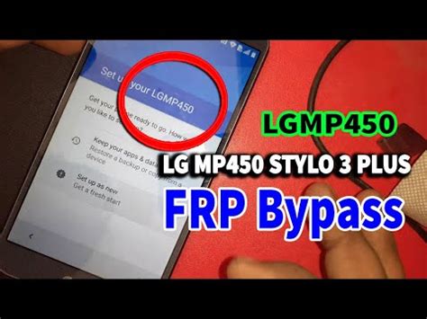 Lg Mp Stylo Plus Frp Lock Bypass How To Bypass Google Account Lg