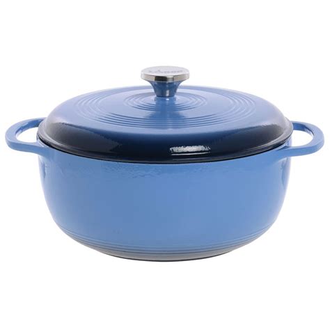 Lodge Qt Caribbean Blue Enameled Cast Iron Dutch Oven L X