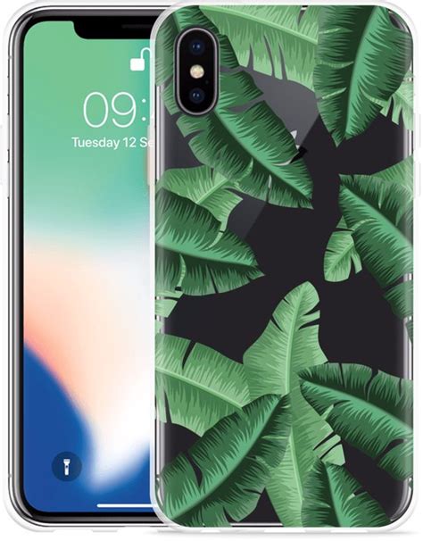 Hoesje Geschikt Voor IPhone X Palm Leaves Bol