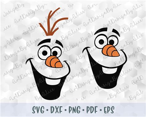 Olaf Snowman Head Face Frozen 2 SVG PNG Layered Cut Files Etsy