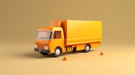 Transport Logistics 3d Illustration Of A Delivery Truck On Delivery