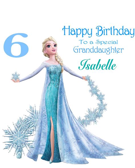 Personalised Birthday Card Disney FROZEN Elsa Any Name Age Etsy