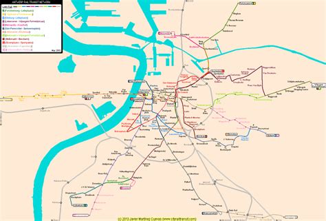 Antwerp Real Distance Metro Map