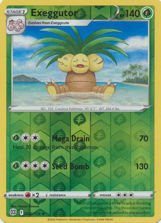 Exeggutor Brilliant Stars Reverse Holo Uncommon Shady Bloom