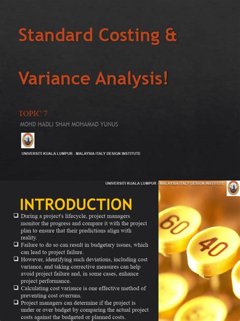 7 Standard Costing And Variance Analysis Mhs Pdf Variance Cost