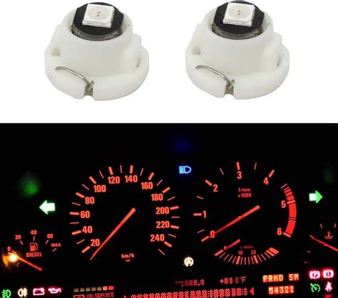 WLJH 10x Red T3 Neo Wedge 3030 SMD Chipest 8mm Base Led Car Instrument