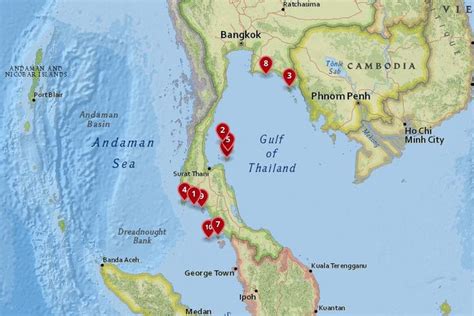 Map of the Best Thai Islands