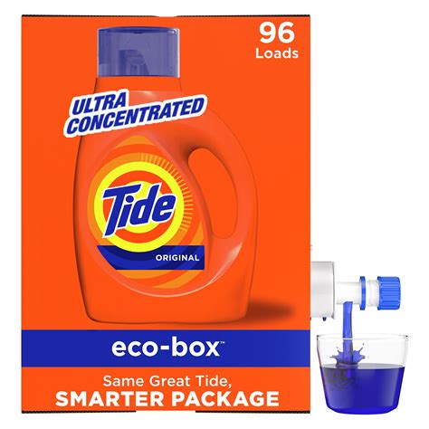 Buy Tide Laundry Detergent Liquid Soap Eco Box Ultra Concentrated High