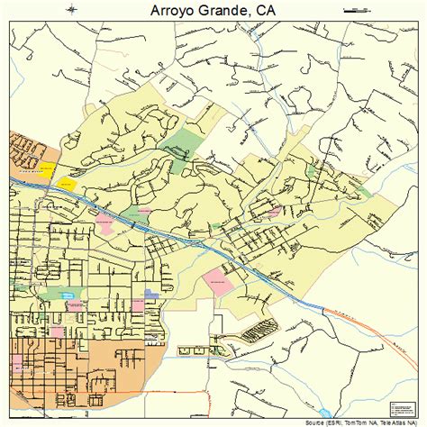 Arroyo Grande California Street Map 0602868