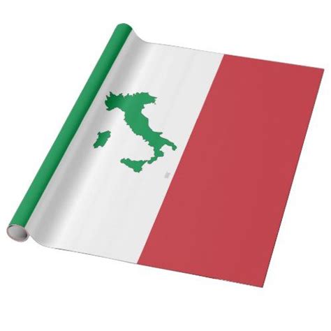 Map Of Italy Italian Flag Wrapping Paper Zazzle Custom Wrapping