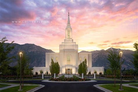 Orem Temple Summer Sunrise - LDS Temple Pictures