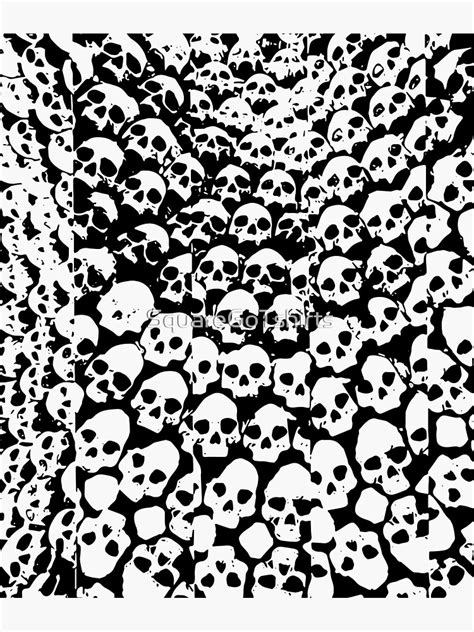 Pile Of Skulls Sticker By SquareGoTshirts Redbubble