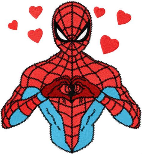 Spiderman Love Embroidery Design