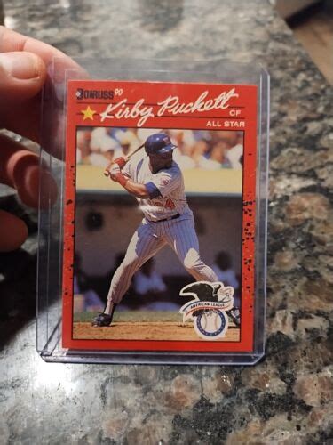 RARE ERROR CARD 1990 Donruss Kirby Puckett HOF All Star Errors