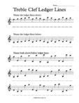 Treble Clef Ledger Lines – Worksheet – Michael Kravchuk