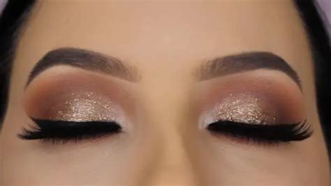 Brown Glitter Eye Makeup Tutorial