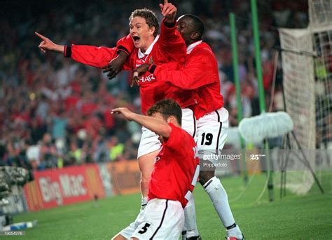 Ole Gunner Solskjaer Hand Signed Champions League Final 1999 The Treble ...