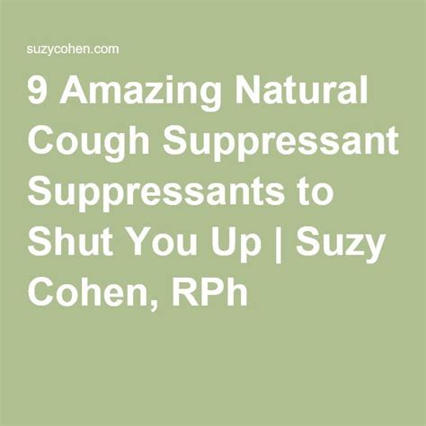 9 Natural Cough Suppressants For Effective Relief